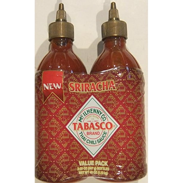 Tabasco Sriracha Thai Chili Sauce Value Pack 20 Ounce (Pack of 2