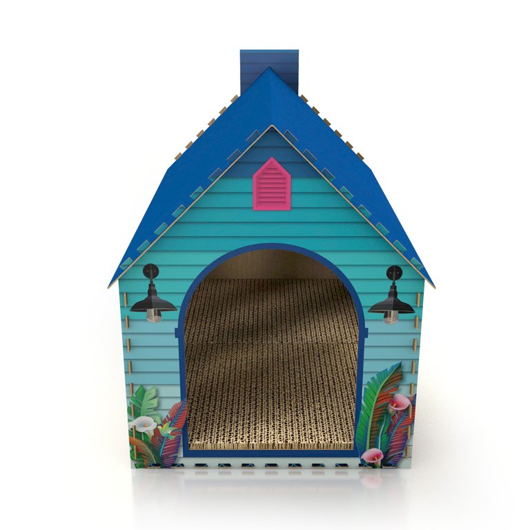 キャット プレイ ハウス Pet Champion Corrugated Cat Scratching Beach Playhouse with
