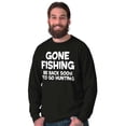 thumbnail image 4 of Funny Dad Gone Fishing Hunting Season Men's Big & Tall Long Sleeve Graphic Tee Brisco Brands 3X, 4 of 5