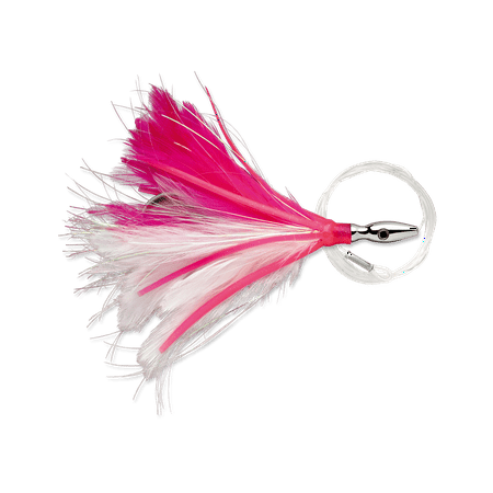 UPC: 0022677141640 | Williamson Flash Feather Rigged Trolling Lure 4 Pink/White