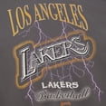 thumbnail image 4 of Women's Mitchell & Ness Charcoal Los Angeles Lakers Hardwood Classics Lightweight Pullover Sweatshirt, 4 of 6