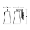 thumbnail image 3 of JOPW0712MBBK AFX Joplin - 1 Light Outdoor Wall Sconce-12 Inches Tall and 6.5 Inches Wide, 3 of 5