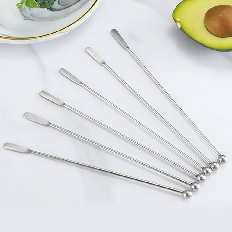 6 Pcs Cocktail Paddle Drink Stirrers, Stainless Steel Coffee