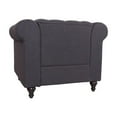 thumbnail image 3 of Kingway Furniture Jazz Living Microfiber Living Room Chair In Dark Gray, 3 of 8