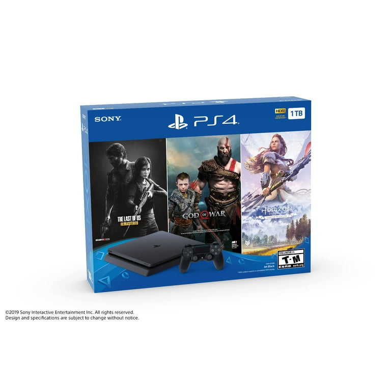 Sony PlayStation Slim 1TB Only PS4 Console Bundle Black Walmart.com