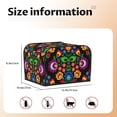 thumbnail image 5 of Honeii Traditional Floral Polish Print 4 slice Toaster Cover, Two Slice Toaster Dust-proof Cover For Kitchen Small Appliance and Fingerprint Protection, 5 of 7