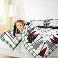 thumbnail image 4 of Manfei Kawaii Xmas Tree Child Full Size Comforter Sets, Winter Christmas Bedding Comforter Set, Green Plaid Reversible Bedding Sets, Luxury Bedroom Decor, 3 Pieces, 4 of 8