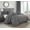 Gray, variant on Nanshing Dessy 7-Piece Fringe Embroidered Microfiber Comforter Set with Bonus Pillows, King, Grey