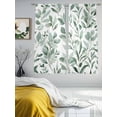 thumbnail image 3 of Eucalyptus Leaf Sheer Curtains 72 Inch Long 2 Panels, Green Botanical Rustic Watercolor Leaf Light Filtering Rod Pocket Semi Sheer Curtains, Sheer Voile Drapes for Living Room Bedroom, 52"x72", 3 of 5