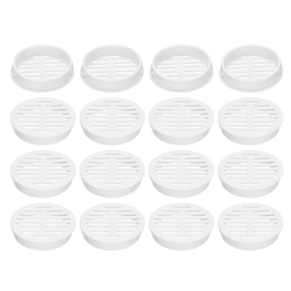 Uxcell 20 Pcs 2 inch Air Vents Round Soffit Vents White Soffit Vent Cover for Bathroom ABS Plastic