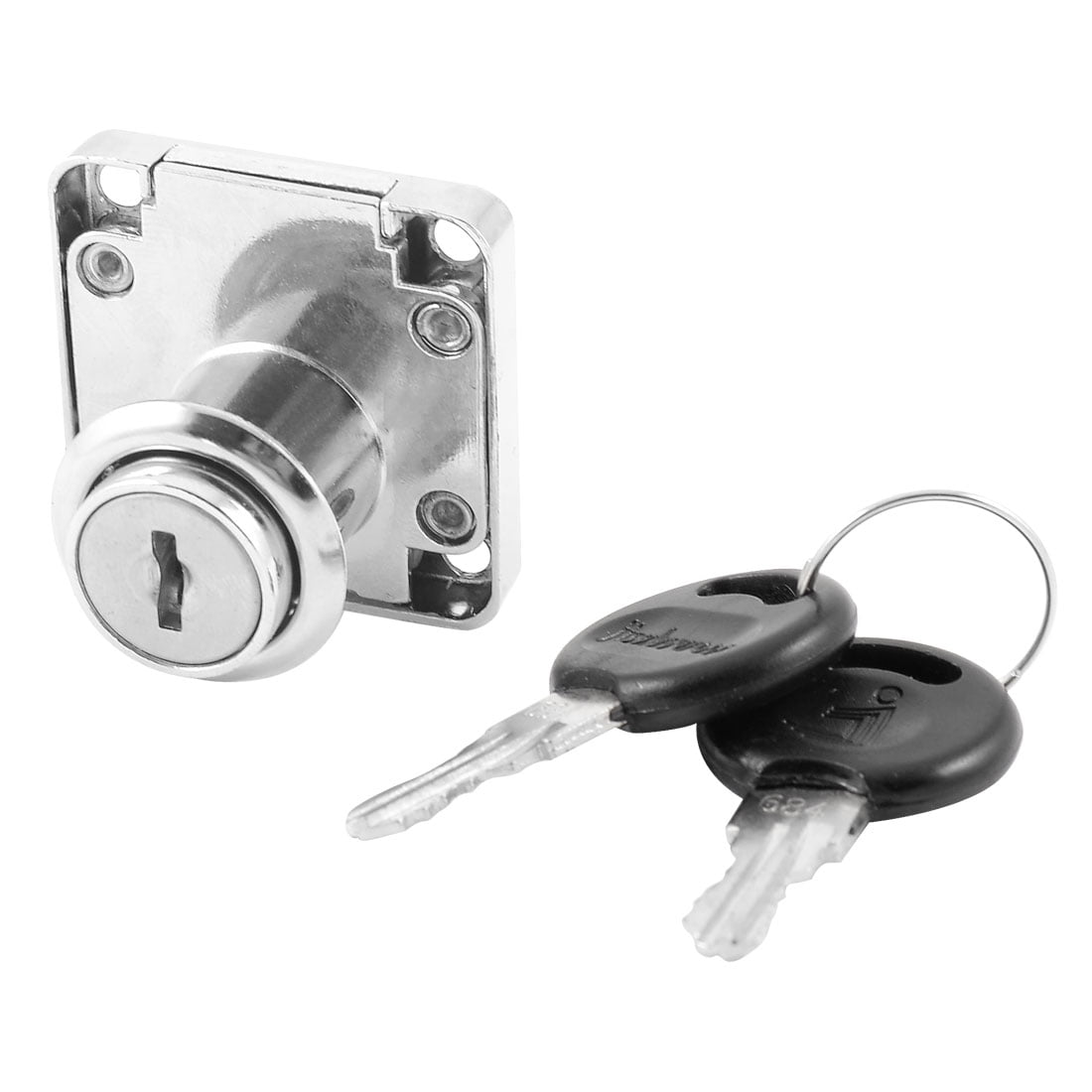 1 Set Lock for Drawer Desk Furniture Cabinet Wardrobe Showcase Locker Metal 2 Keys with Screw 19mm Head