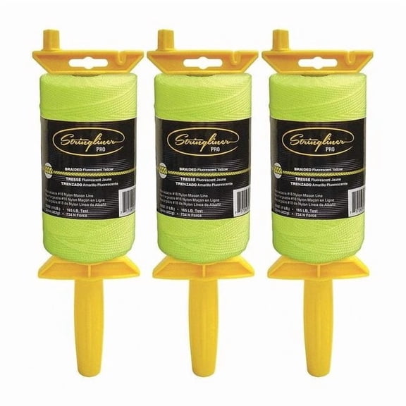 Stringliner Masons Line Reel,Braided,1000 ft. L,PK3 25765