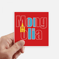 thumbnail image 1 of Mongolia Country Flag Name Sticker Square Waterproof Stickers Wallpaper Car Decal, 1 of 1