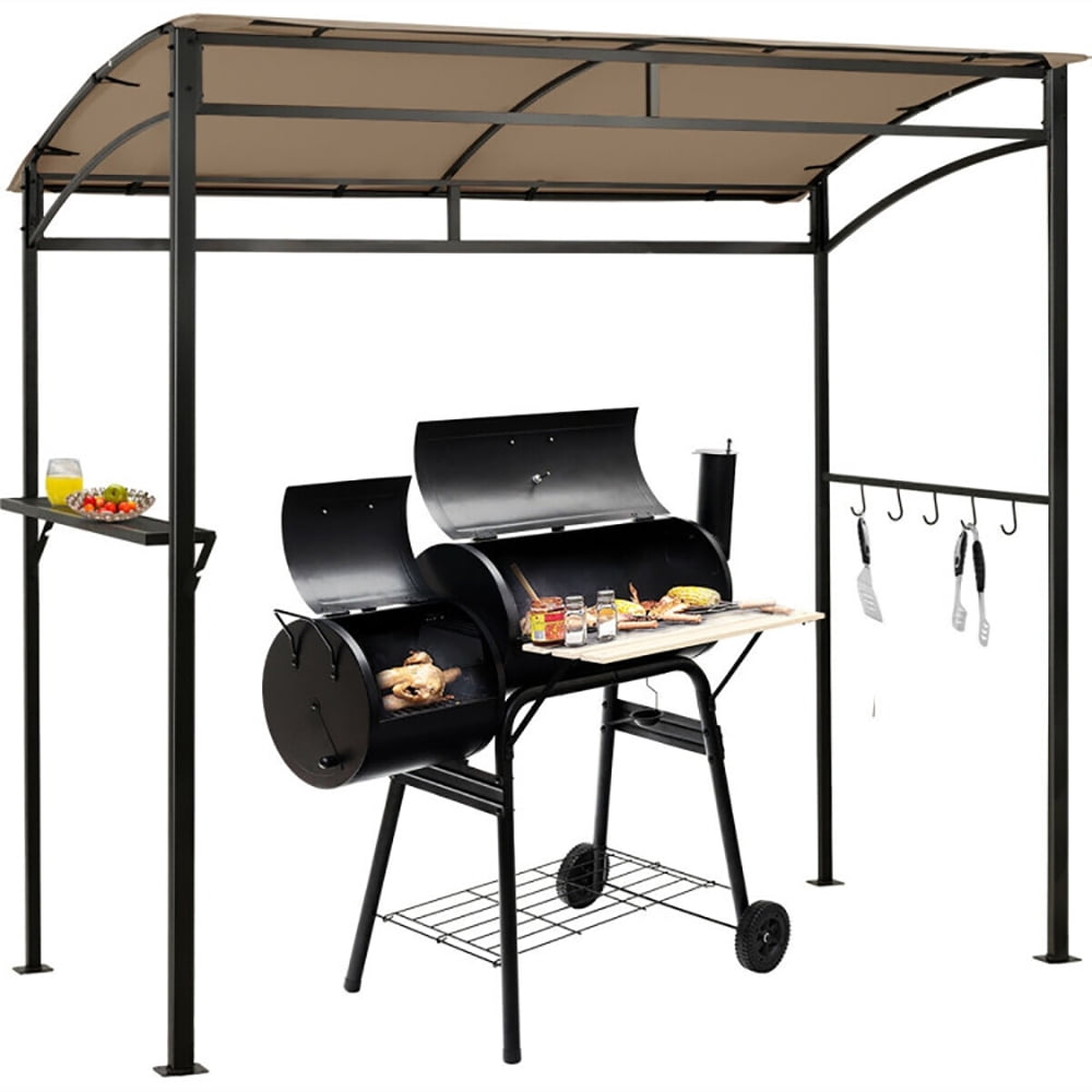Aimee Lii 7 x 4.5 Feet Grill Gazebo Outdoor Patio Garden BBQ Canopy Shelter, Backyard Canopy Gazebo, Brown Aimee Lii 7 x 4.5 Feet Grill Gazebo Outdoor Patio Garden BBQ Canopy Shelter, Backyard Canopy Gazebo, Brown