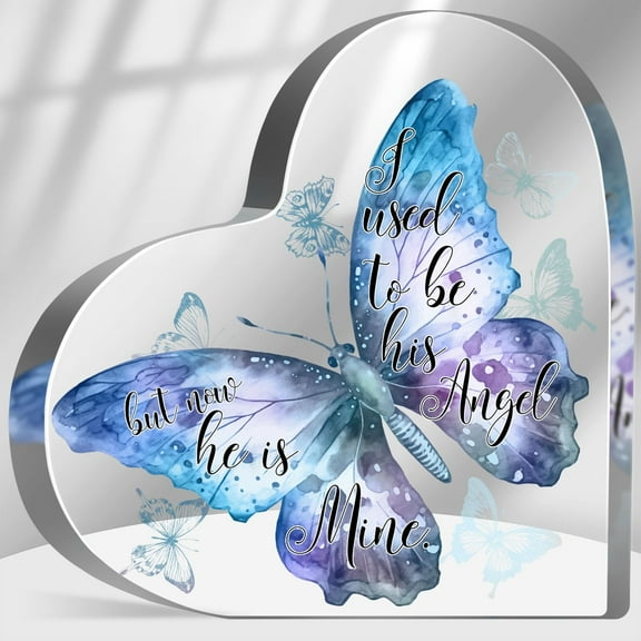 Loss of Loved One Sympathy Gift, In Memory of Dad Father Husband Sign, Memorial Gifts for Loss Keepsake, Grief Bereavement Remembrance Butterfly Plaque Decor for Family Members