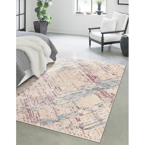 Rugs.com Deepa Collection Rug – 10' x 14' Ivory And Gray Medium Rug Perfect For Living Rooms, Large Dining Rooms, Open Floorplans