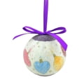 thumbnail image 2 of Northlight 8pc Purple and White Decoupage Shatterproof Christmas Ball Ornaments 2.25" (57mm), 2 of 4