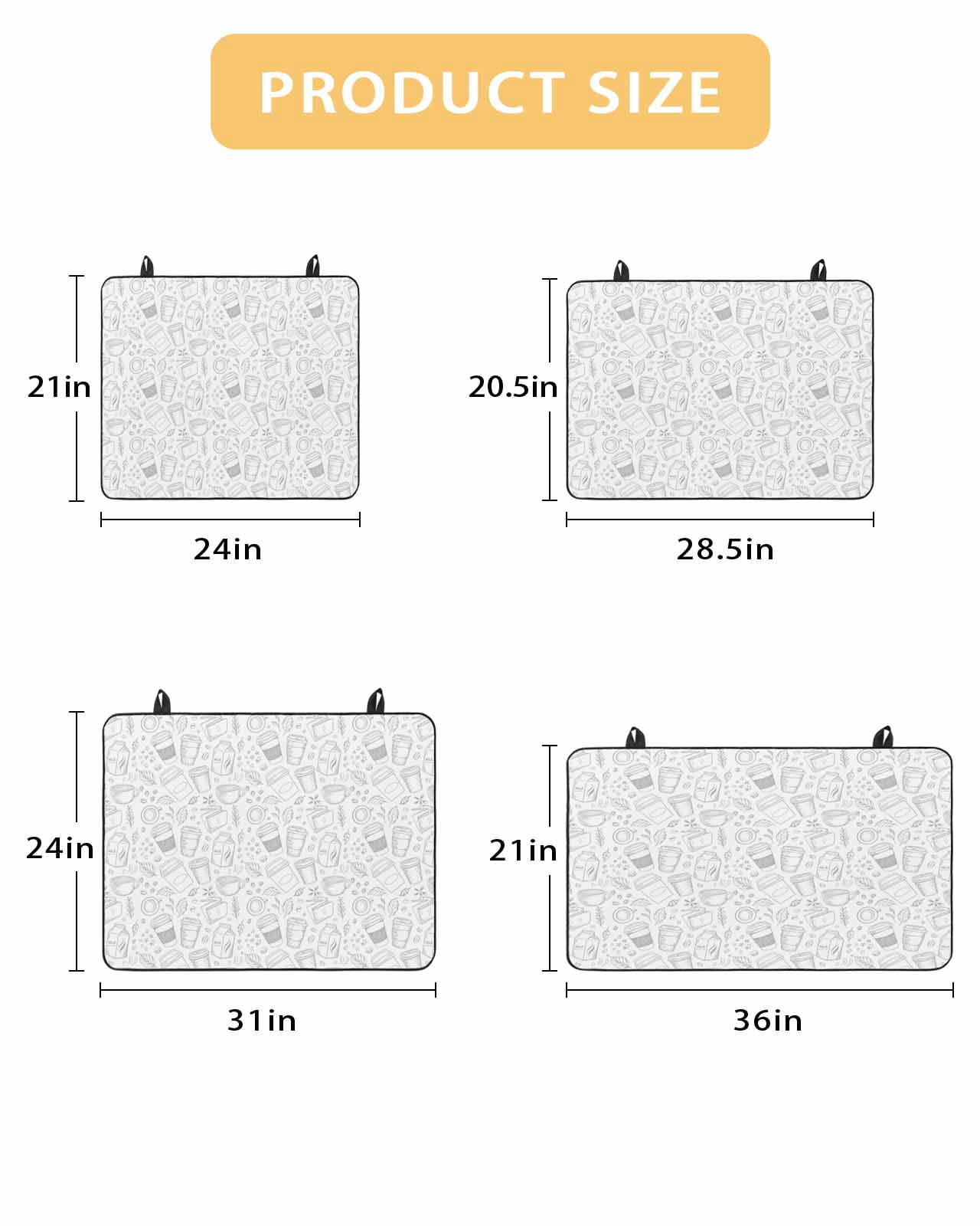 Large Induction Cooktop Protector Mat Coffee Stove Top Covers for Electric Stove, White Grey Modern Concise Cup Farmhouses Decorative Stove Burner Cover Mats, Glass Top Stove Cover