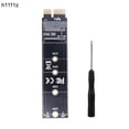 thumbnail image 2 of NEW PCIE to NVME Adapter PCI Express X1 to M.2 NVME M Key Adaptor Riser Board Support 2230 2242 2260 2280 M2 NVME SSD Full Speed Black, 2 of 6