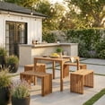 thumbnail image 4 of Riviera Extendable Dining Table Natural Dining Table, Modern Style, Solid Acacia Wood rectangular shape tabletop, Solid Acacia Wood, Outdoor Dining, 4 of 12
