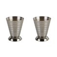thumbnail image 3 of Cateissary Taza medidora de vino para mezclar de 75ml, taza medidora de tres escalas de acero inoxidable, accesorio para barra de Jigger de cóctel, Plata 2piezas, 3 of 6