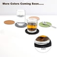 thumbnail image 2 of Casewin Drink Coasters Set of 6 with Holder, Silicone Coasters Tabletop Protection for Any Table Type, Wood, Glass, Stone Tables, Dishwasher Safe, Brown, 2 of 5