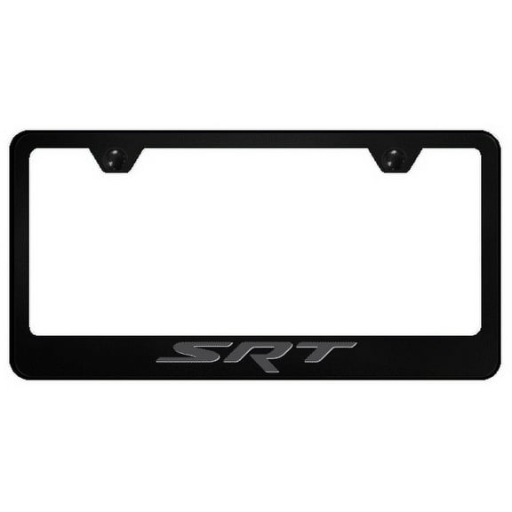 Dodge SRT UV Print Logo Polycarbonate License Plate Frame (Black)