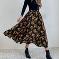 thumbnail image 2 of Falda acampanada delgada con estampado de costuras de longitud media a la moda informal para mujer Wmkox8yi  FGJ1027, 2 of 7