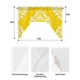 thumbnail image 6 of Baroque Yellow Kitchen Curtains Swag Valance for Windows/Bathroom/Cafe, Vintage Damask Classic Floral Rod Pocket Drape Panel Swag Curtains Valance for Bedroom/Living Room 56"x36", 6 of 6