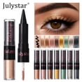thumbnail image 2 of Julystar Dual Ended Liquid Eyeshadow & Eyeliner, Shimmer Metallic Glitter Eye Makeup, Long Lasting Non-Crease Multifunctional Liquid Eye Shadow for Daily & Party, 2 of 11