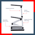 thumbnail image 4 of Jerry's Artarama Portable LED Desk Lamp - Flexible Gooseneck, Adjustable Level 24 LEDs, Stepless Dimming Desk Lamp, Perfect for Crafting - Includes AC/USB Power Supply (Optional AA Battery) - White, 4 of 7