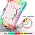 thumbnail image 4 of LTROP iPad 10.2 Case 2021/2020/2019 - iPad 9th/8th/7th Generation Case for Kids, Shockproof Kids iPad 10.2 Case with Pencil Holder/360 Rotating Stand/Hand Strap for iPad 9/8/7 10.2-inch, Rose Gold, 4 of 9