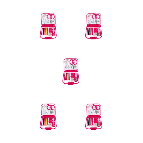 Advancent Caja de botones para el hogar para costura, Clips para agujas de viaje, dispositivo para enhebrar agujas bordadas, rosa y rojo Type2 NO2