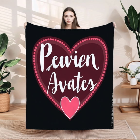 Durable Soft & Warm Flannel Blanket - Cozy Heart Design with Maroon Background Perfect for Sofa Travel Bed & Chair