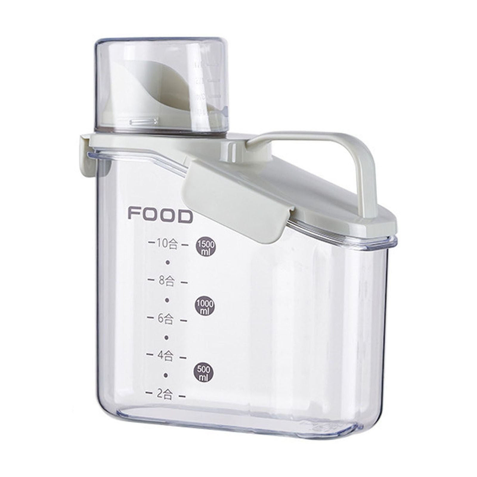 Airtight Dry Food Storage Containers with Pour Spout Clear Cereal Flour Rice Dispenser for Kitchen Pantry Organization
