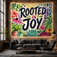 thumbnail image 5 of Botanical Sunshine Illustration With Vibrant Flowers Cheerful Boho Wall Art for Plant Lovers Bohhemian Home Decor Housewarming Gift Tapestry Wall Hanging for Bedroom and Living Room, 5 of 6