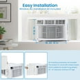 thumbnail image 2 of Air Conditioner, 10000 BTU Turbo Fast Cooling AC Unit Remote/App Control, Flexible Window Opening(T Design Install Kit), 24H Timer, Washable Filter, 10,000, White, 2 of 9
