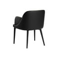 thumbnail image 4 of Sunpan Hagan 18.75" Contemporary Faux Leather Dining Arm Chair in Cream/Black, 4 of 7