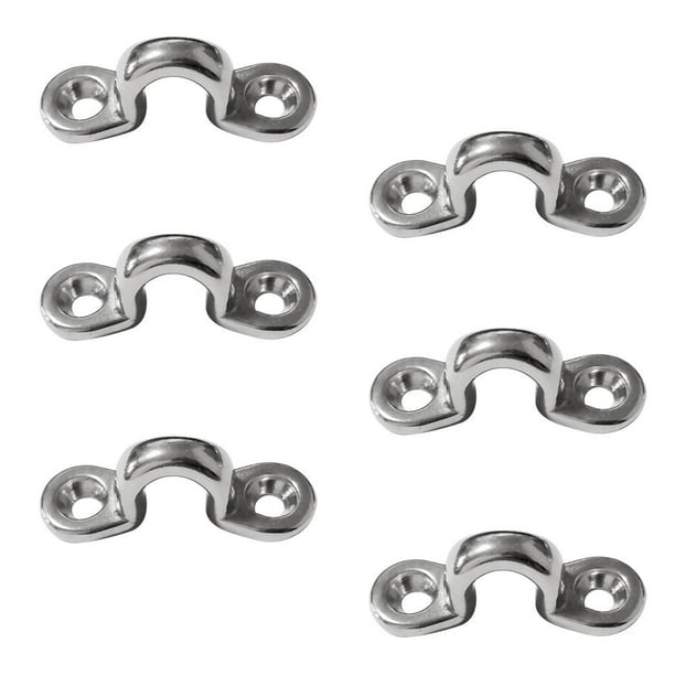 6 Piezas Correas de Almohadilla de material acero Inoxidable Anclan Lazos de cubierta de Anclaje para Sujetar Y Sujetar