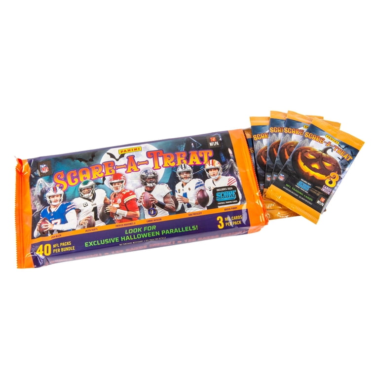 2025 Panini SCORE A TREET Football Card Bundle - 40 Packs, 120 Cards, Halloween Parallels