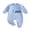 Blue, variant on Spewahor Infant Baby Boy Easter Spring Romper 0 3 6 12 18 Months Letter Truck Embroidery Plaid Long Sleeve Round Neck Full Length Jumpsuit