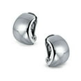 thumbnail image 2 of Bling Jewelry Womens  Plain Shrimp Style Huggie Clip On Earrings Non Pierced Ears Polished Rhodium Plated, 2 of 6