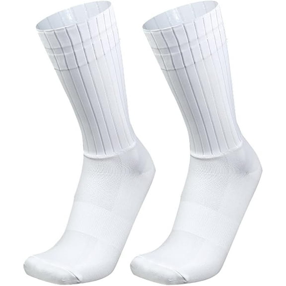 Mens Socks Anti-Slip Silicone Summer  White Line Cycling Sports Running Socks