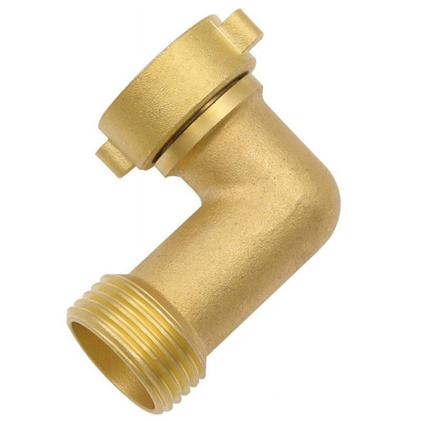 Conector acodado para manguera de jardín, extensión de manguera de 90 grados, adaptador de manguera de agua con codo de latón (paquete de 2)Conector acodado para manguera de jardín, extensión de mang