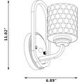 thumbnail image 5 of Vanity Art 1 Light Dimmable Armed Sconce Lighting | Modern Fixtures Accent Wall Lights for Entrance Doorway Dining Room Living Room Hallway Bathroom Scones S5001BK-C01, 5 of 5