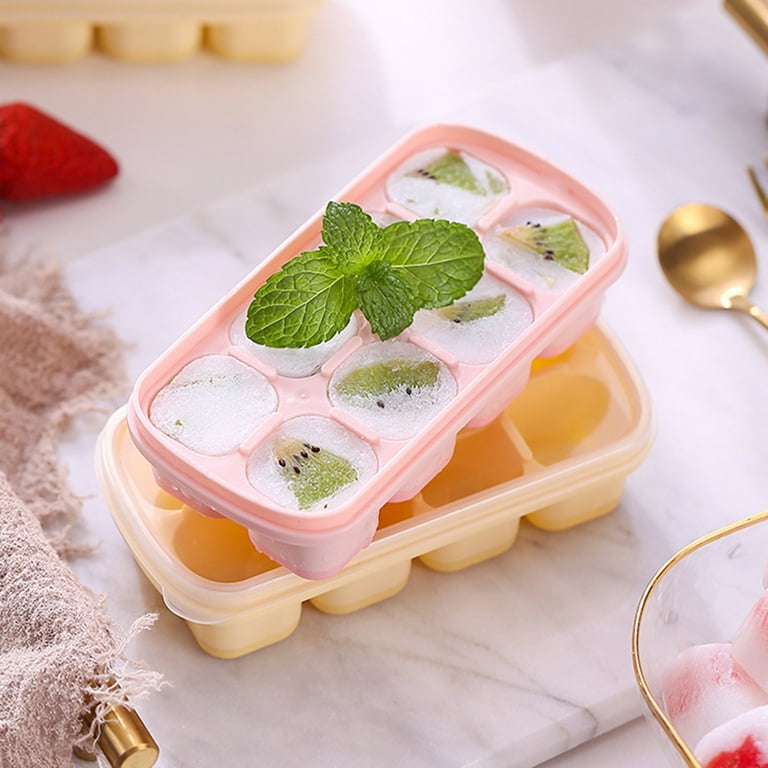 Mini Ice Cube Trays with Lid, Small Ice Cube Molds for Freezer