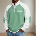 thumbnail image 2 of Uikmnh Men's Sweatshirts, Knit Textured Long Sleeve Shirt Casual Business Button Down Collar Solid Color Design for Autumn,L, 2 of 5