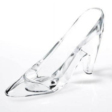 12 Clear 3.5 Inch Glass Like Plastic Cinderella Slippers for Party ...