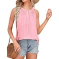 thumbnail image 5 of Sherrylily Summer Women Tank Top Loose High Neck Sleeveless Tops Flowy Cami Pleated Shirts, 5 of 5