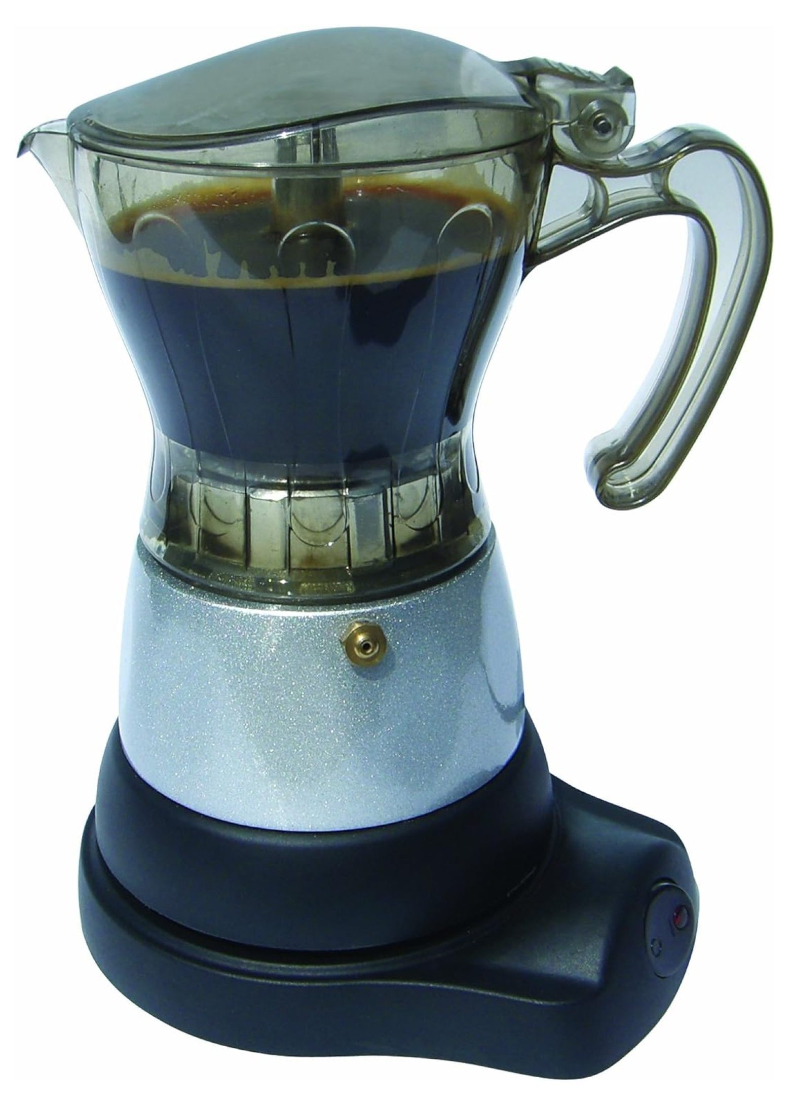 BC-90264 6-Cup Electric Coffee Maker, Clear and Silver